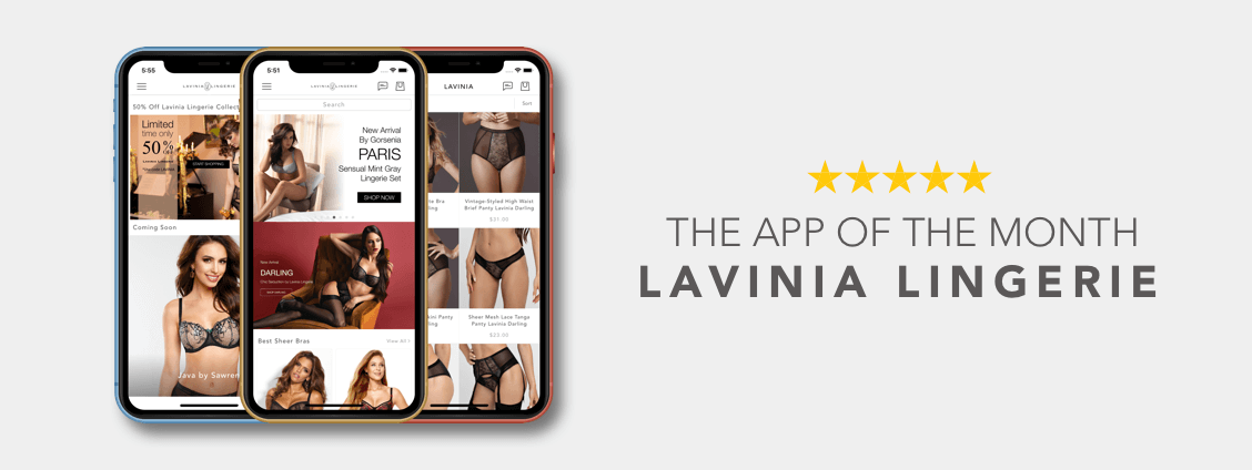 app of the month Lavinia lingerie screenshots