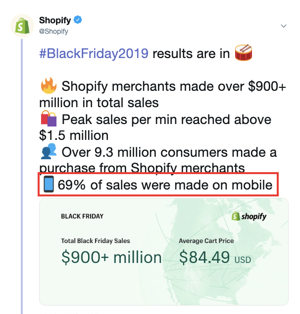 Shopify Tweet Screenshot