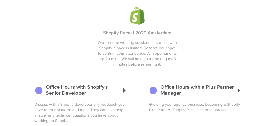 Shopify 1 on 1 meetings