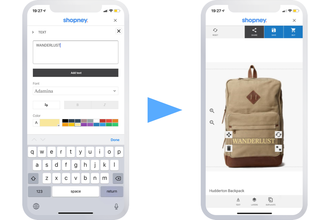 product customization in native Shopify mobile apps