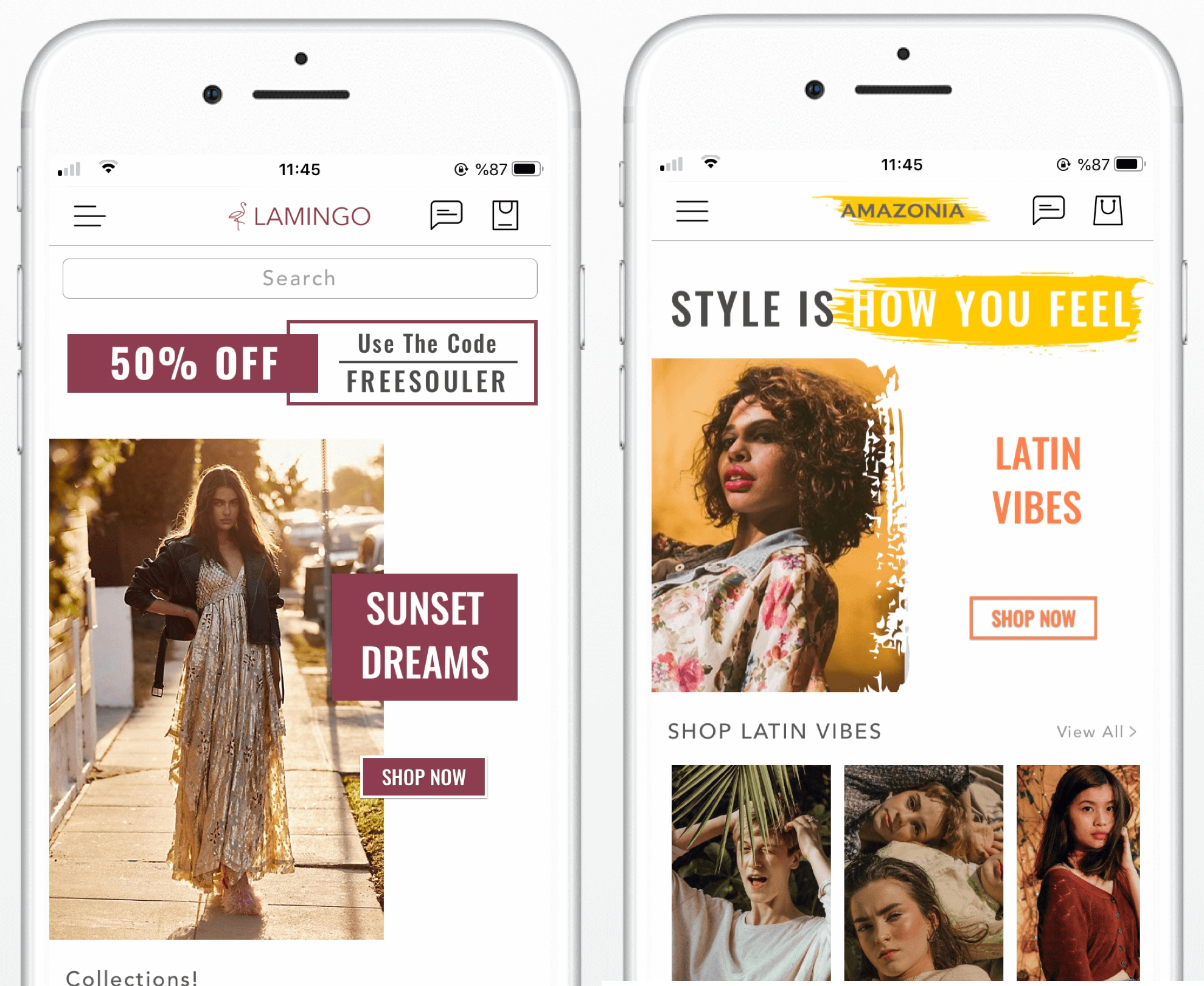 shopify mobile app design examples