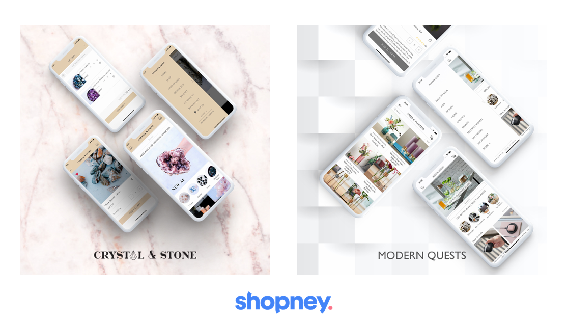 Shopney- fresh mobile app design samples