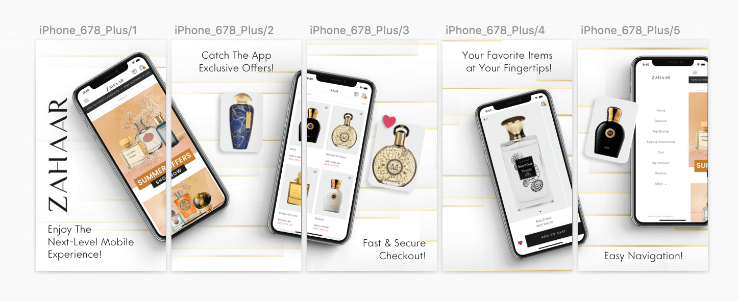 Zahaar- Mobile app listing