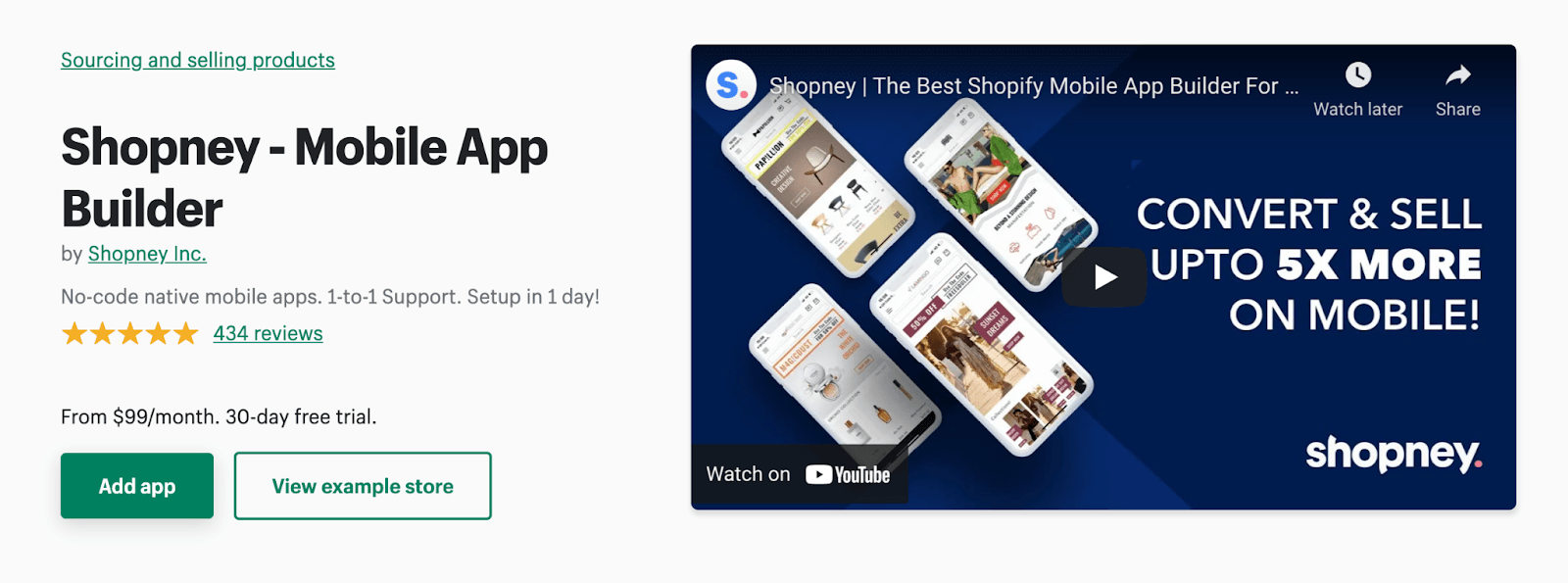 Shopify App Store- Shopney Mobile App Builder-Conversion Rate