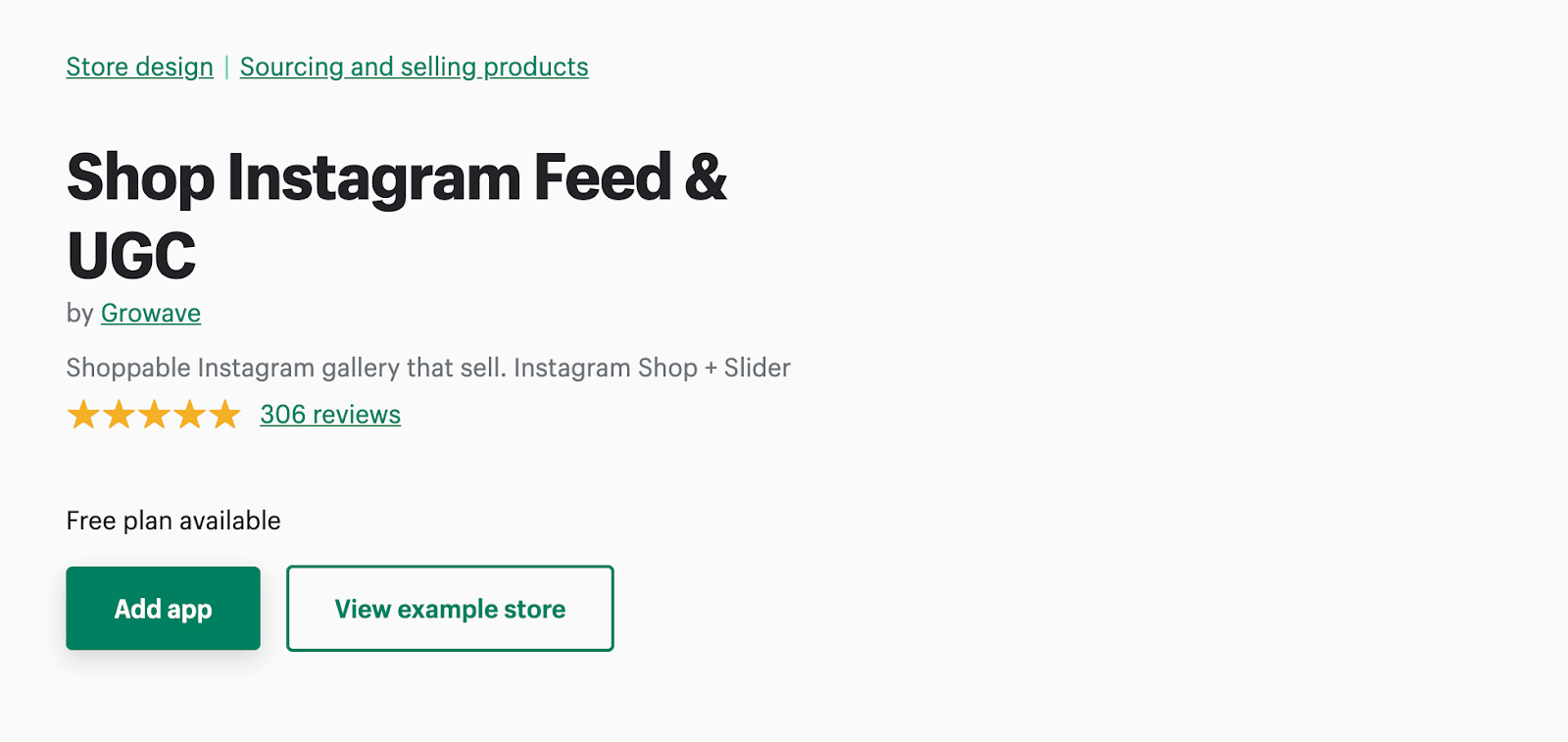 Shopify App Store- Shop Instagram Feed & UGC- Conversion Rate