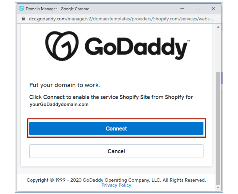 GoDaddy- Connect