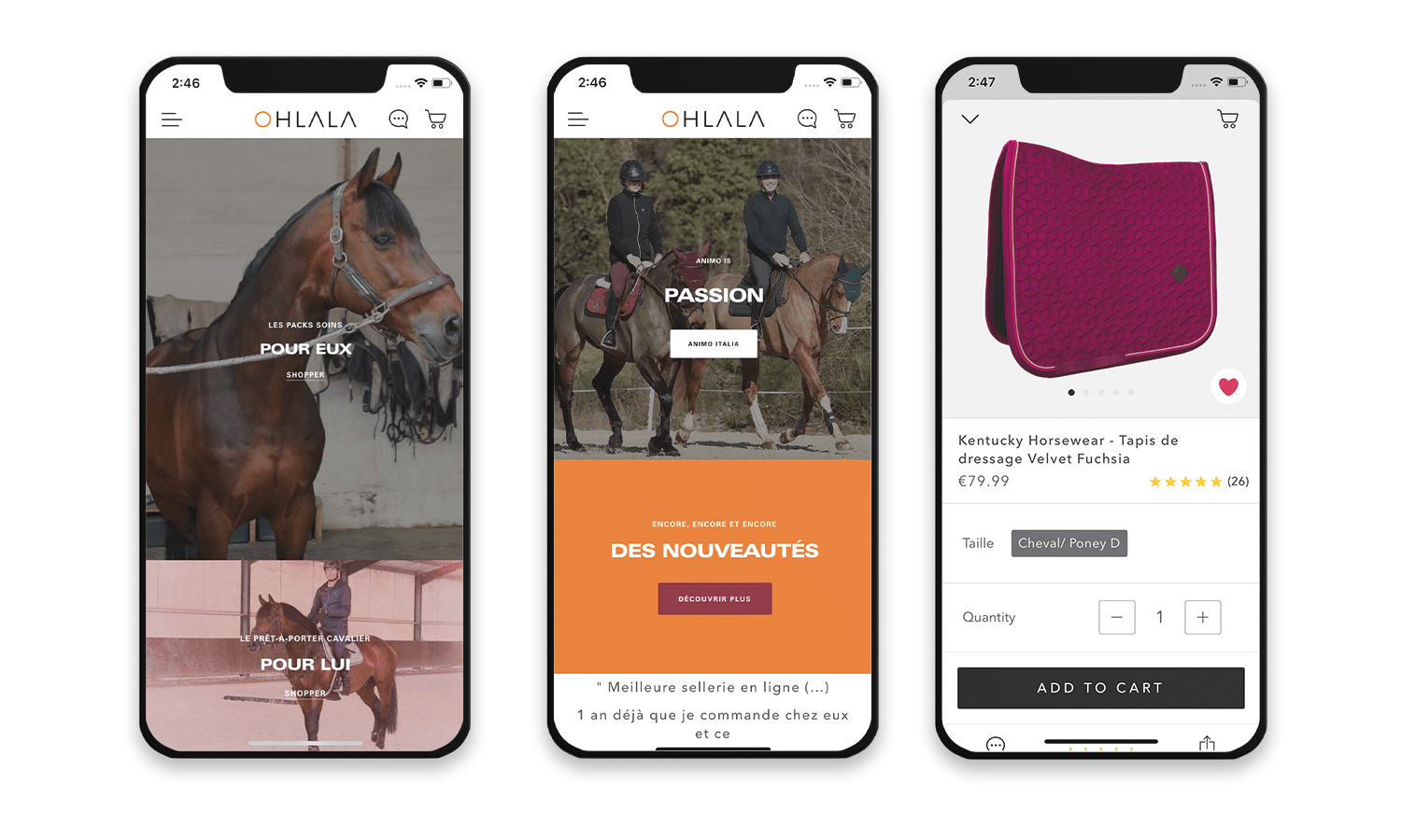 Top eCommerce Mobile App Design Examples - Ohlala Sellerie