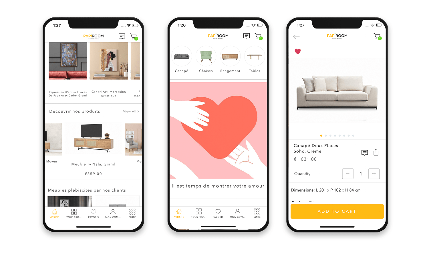 Top eCommerce Mobile App Design Examples - Papiroom