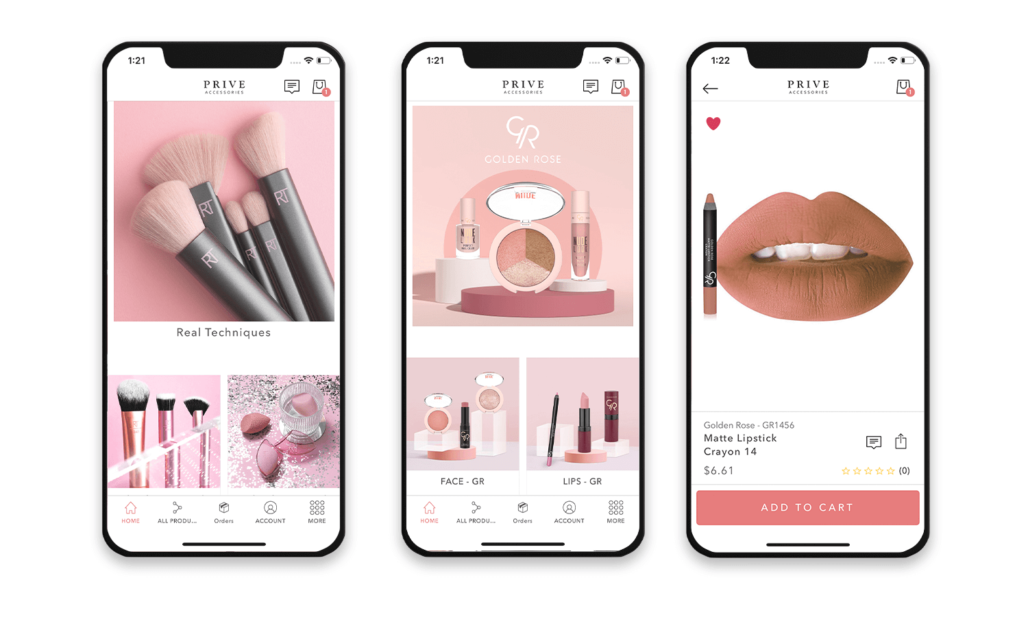 Top eCommerce Mobile App Design Examples - Prive Accessories