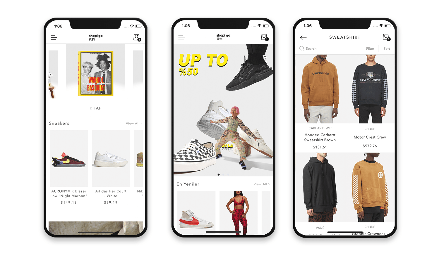 Top eCommerce Mobile App Design Examples - shopi go