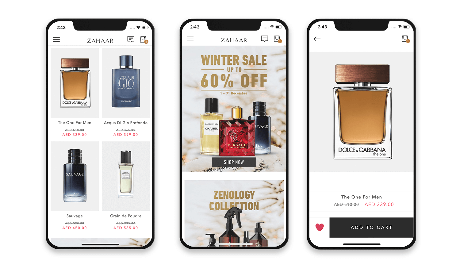 Top eCommerce Mobile App Design Examples- Zahaar 