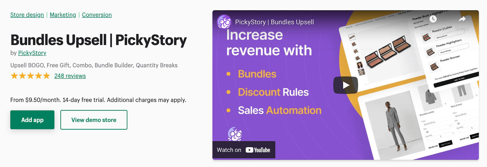 Shopify App Store- PickyStory