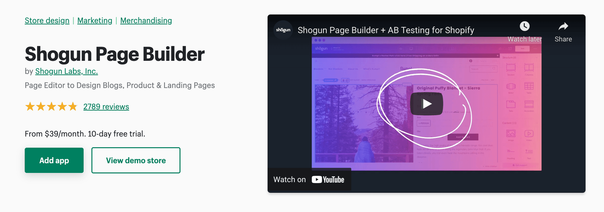 Shogun Page Builder- Shopify App Store