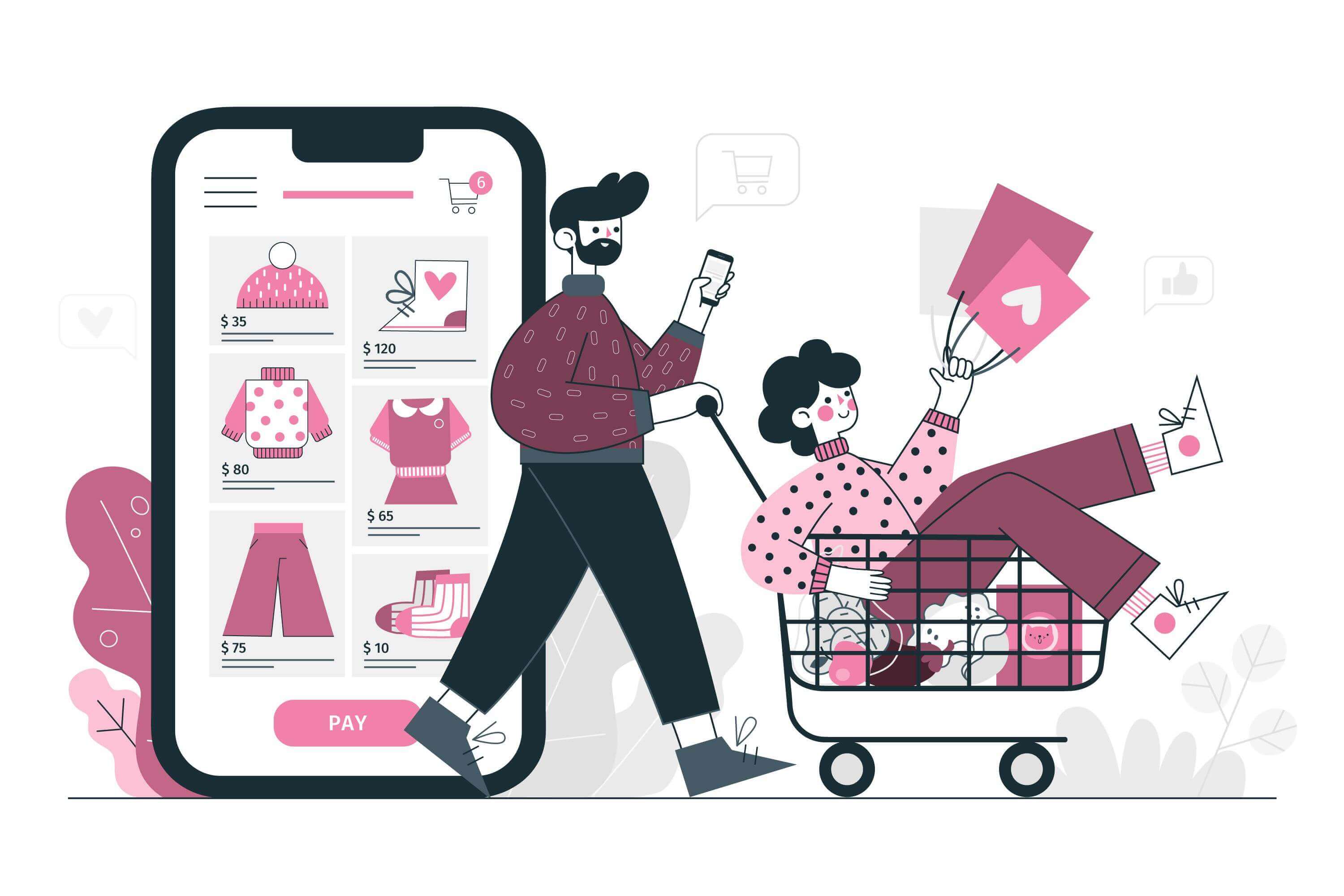 online shopping illustration