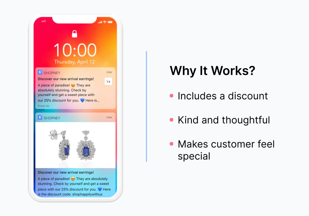push notification with discount