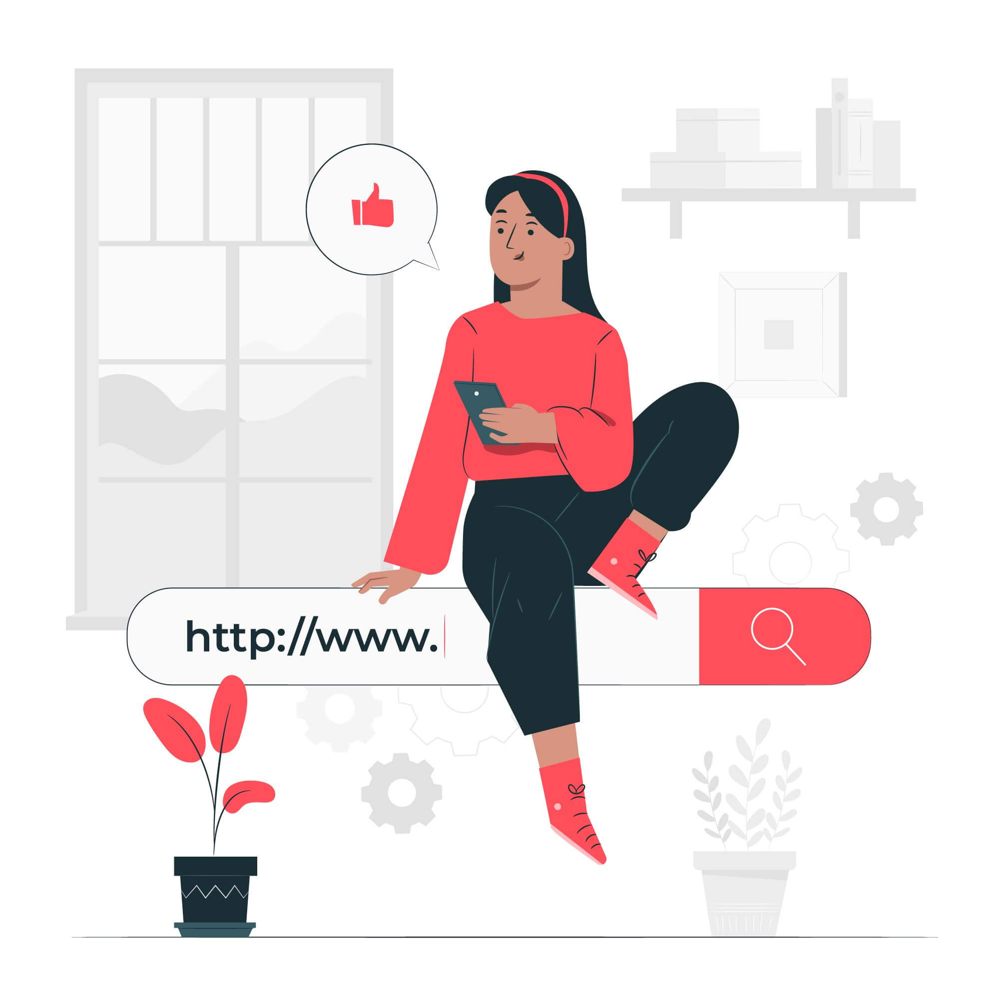 website url illustration