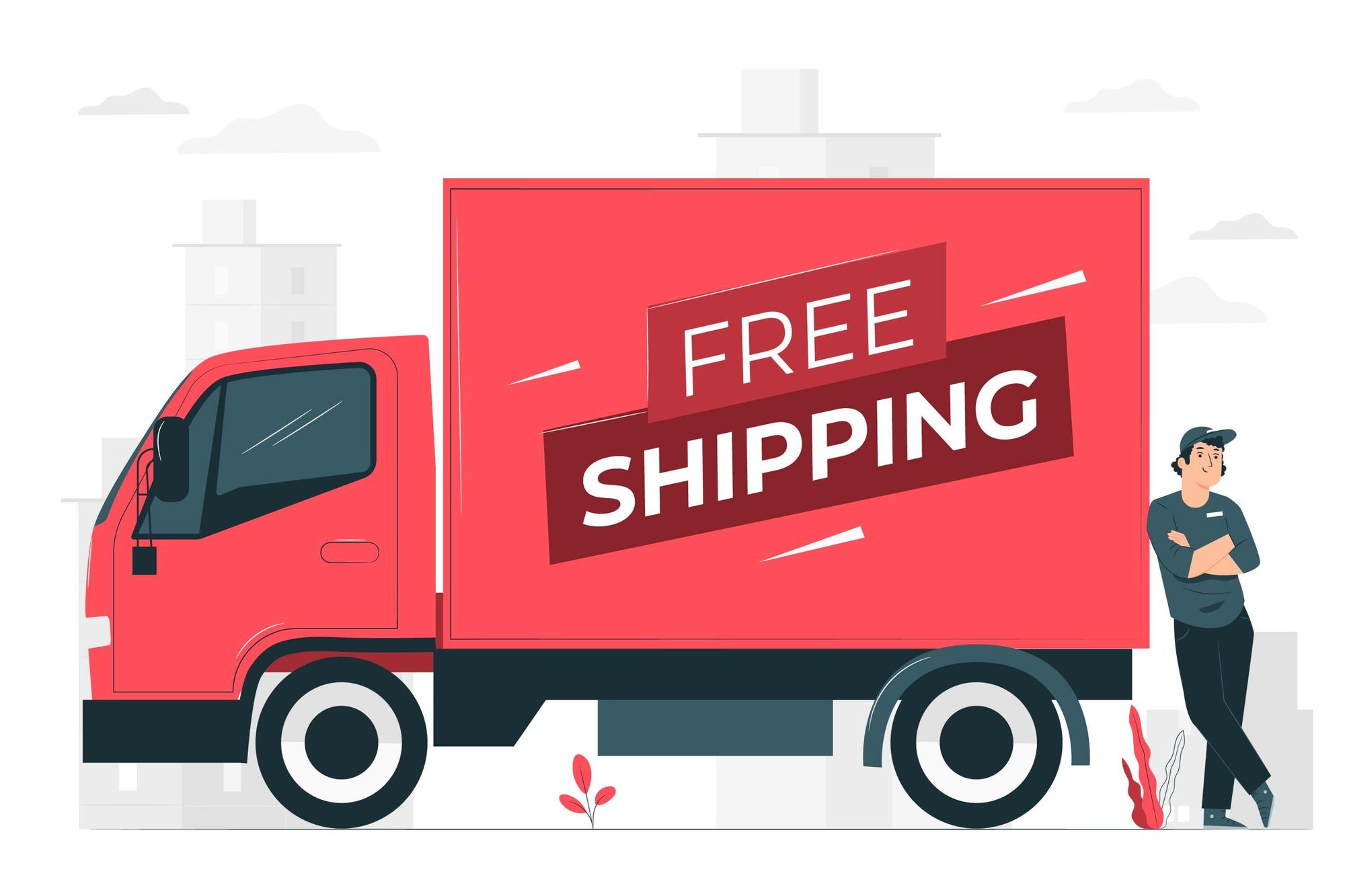 free shipping illustration