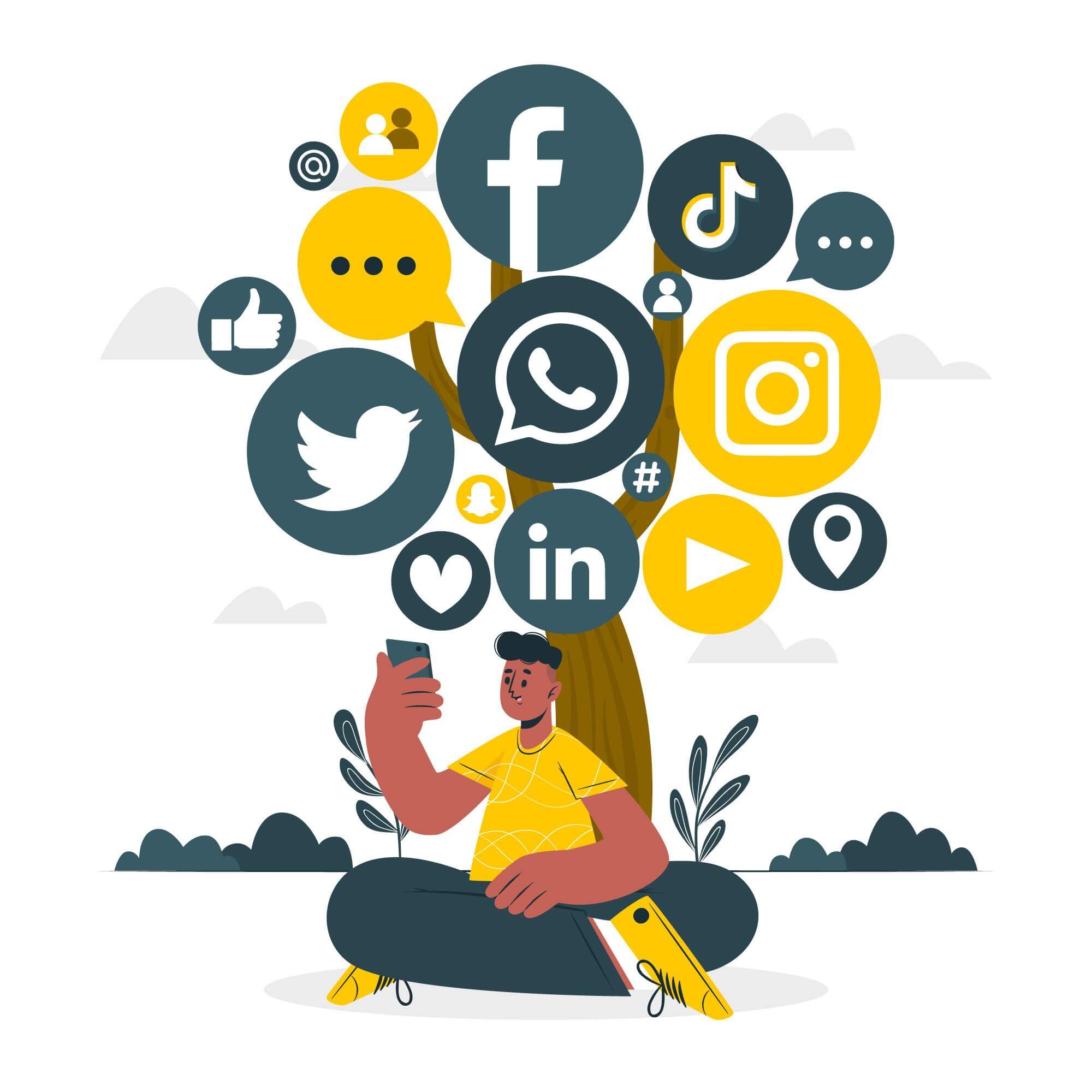 social media illustration