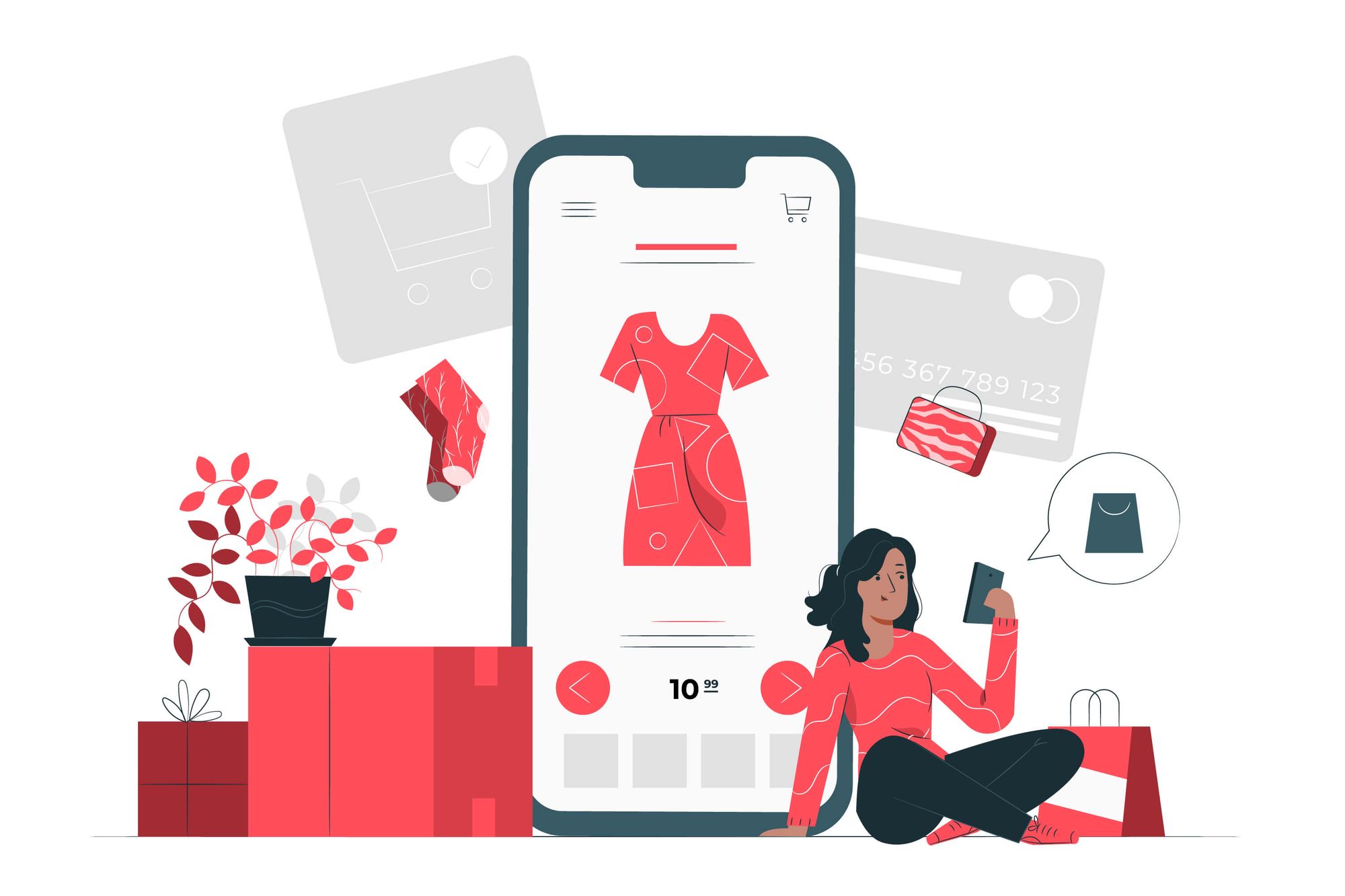 mobile commerce illustration