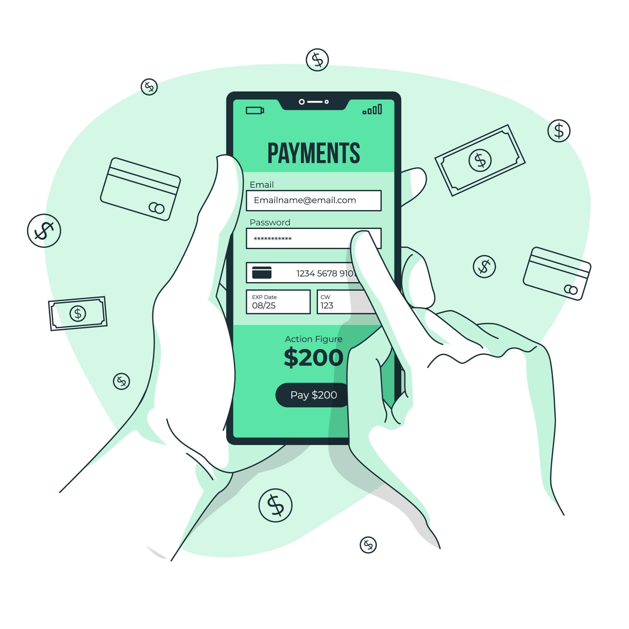 eCommerce payment illustration