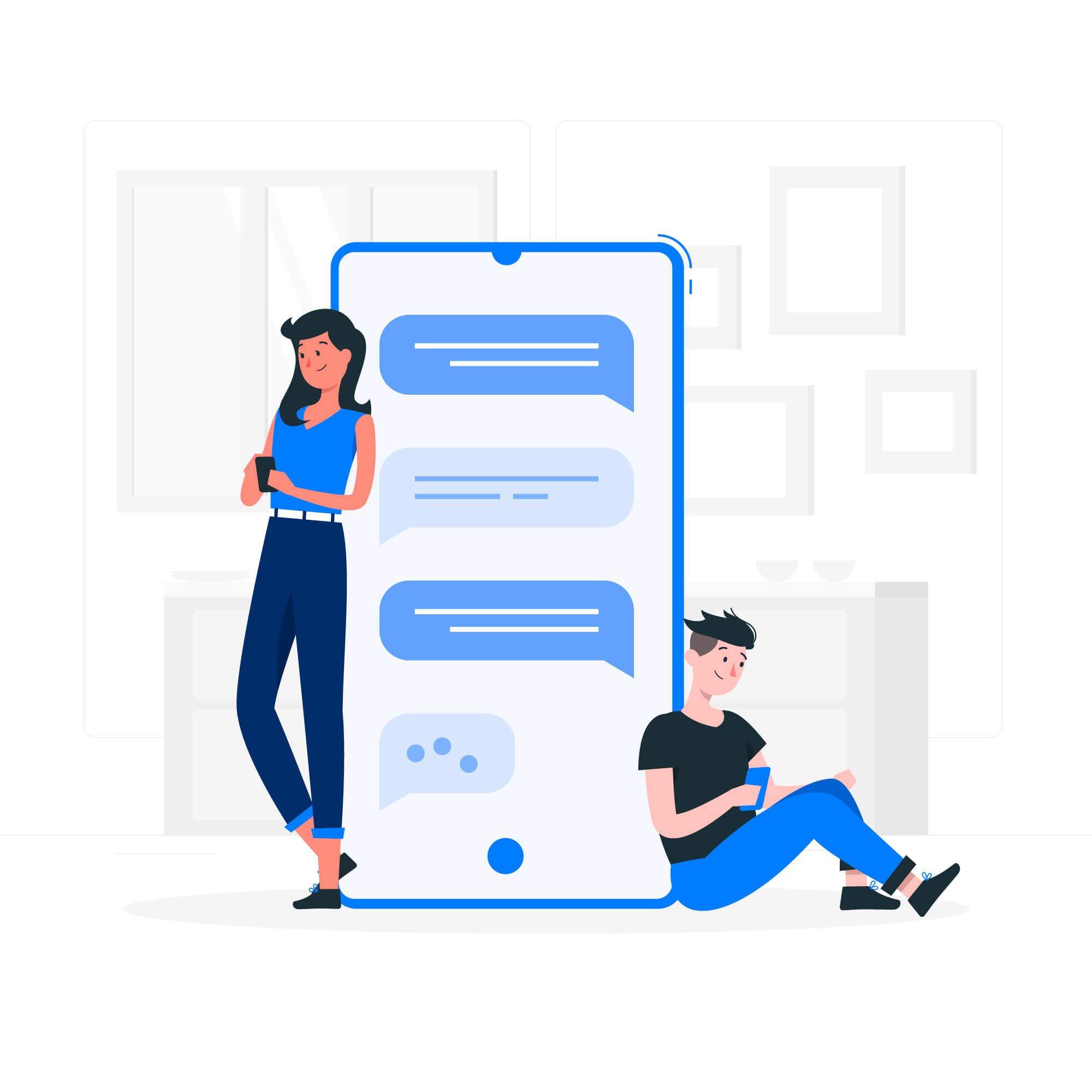 in-app chat illustration