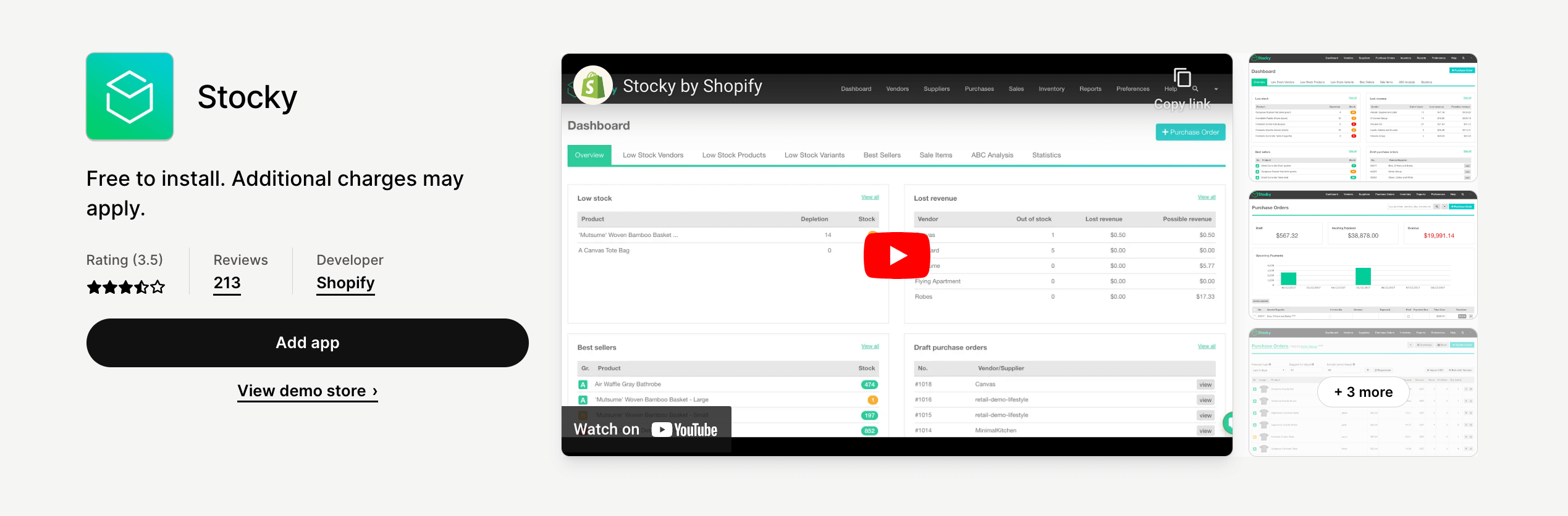Stocky in Shopify App Store