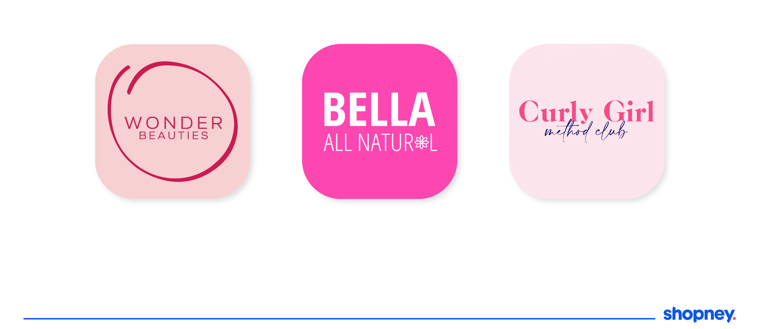 beauty & cosmetics brands' mobile app logos