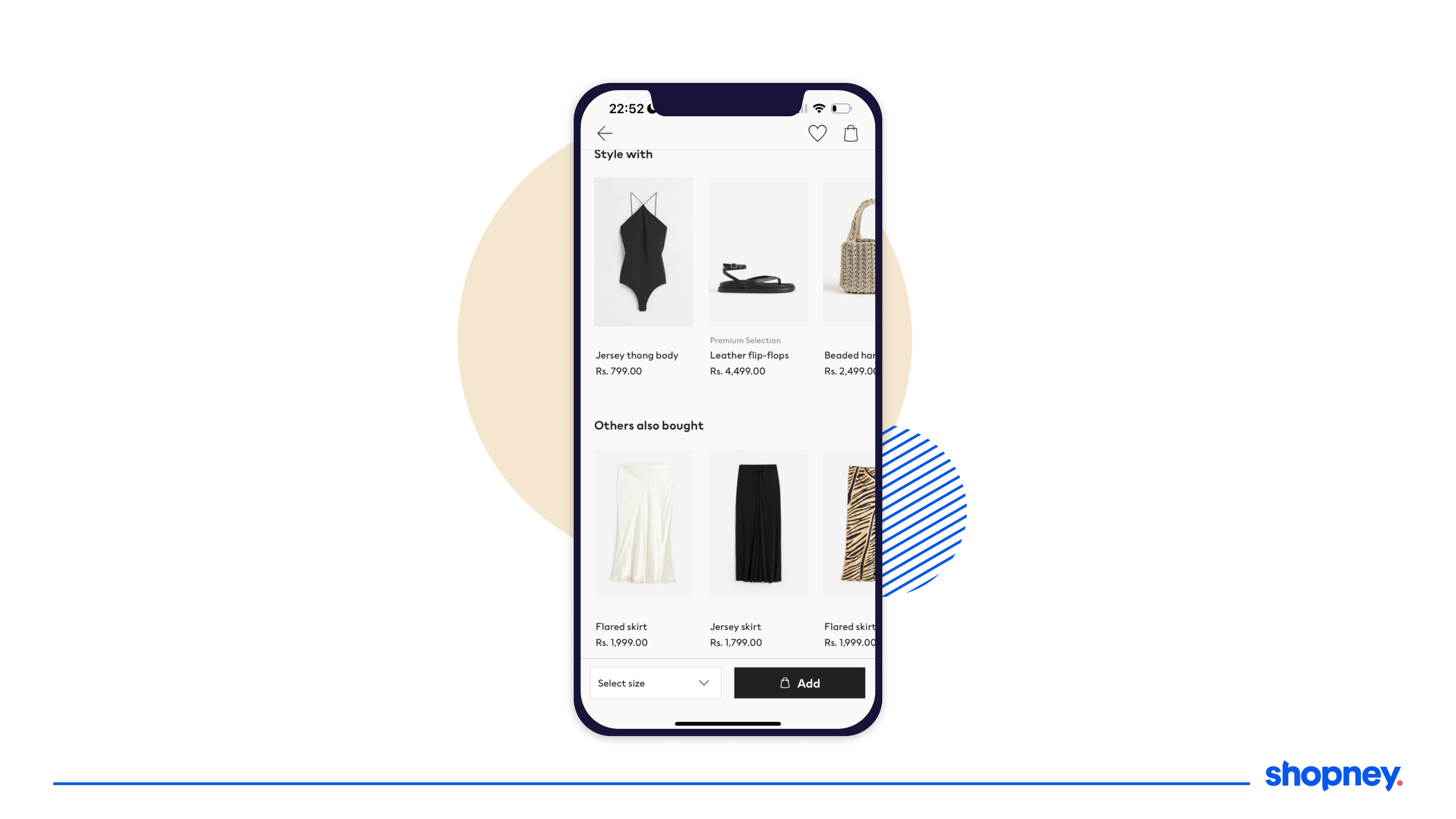 Product recommendations on mobile app