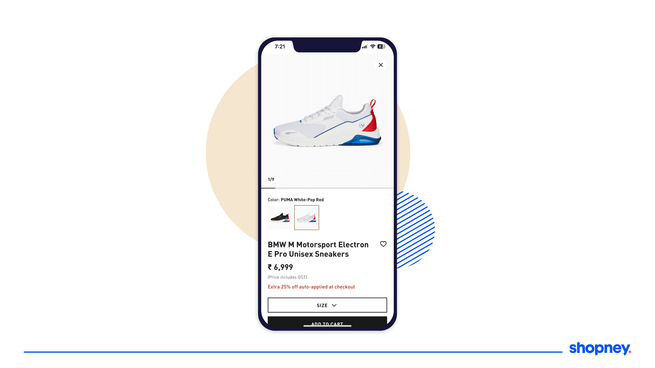 product details on the mobile app