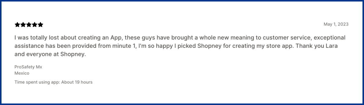 Shopney review about customer service