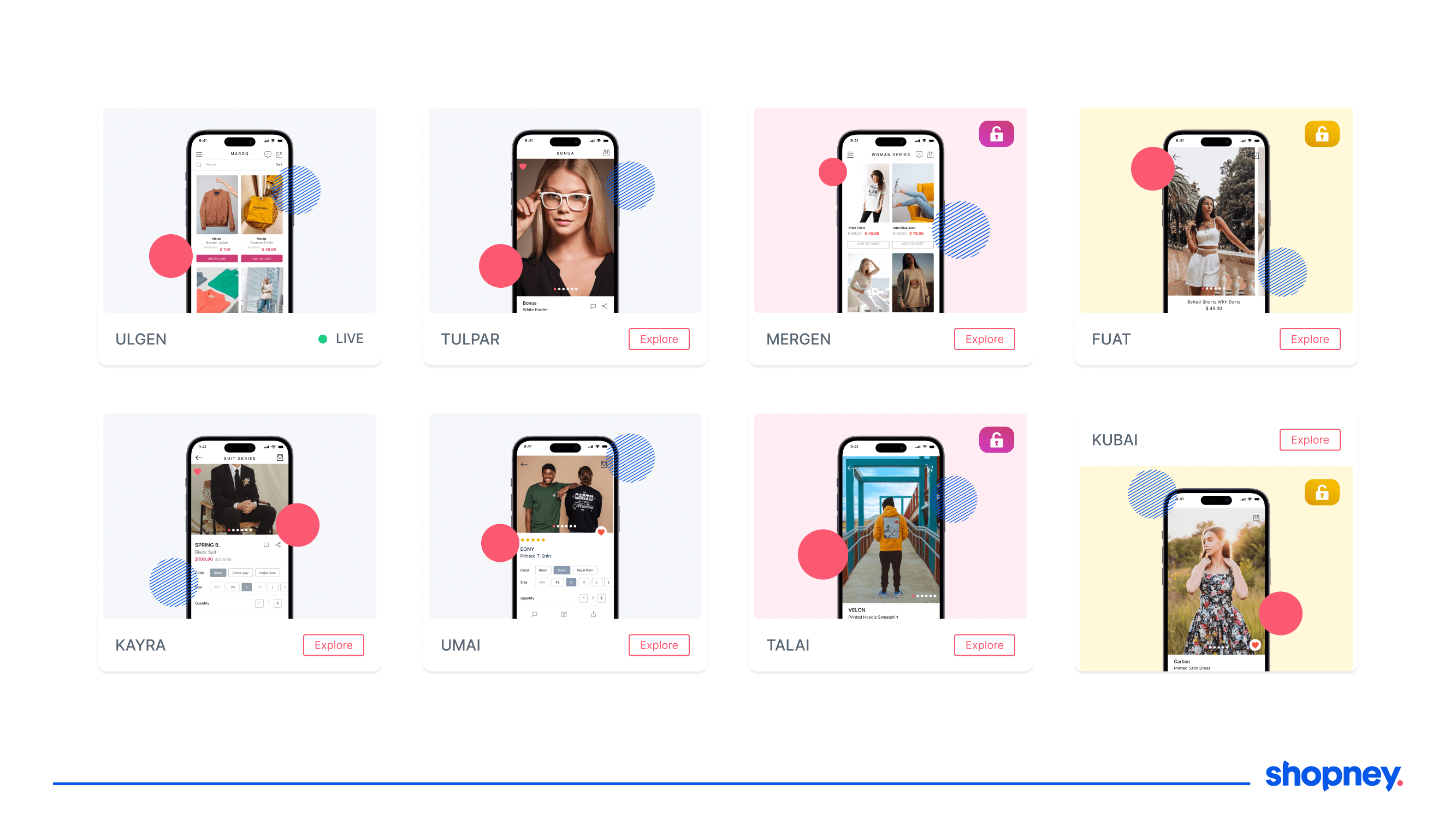 Shopney 8 different themes