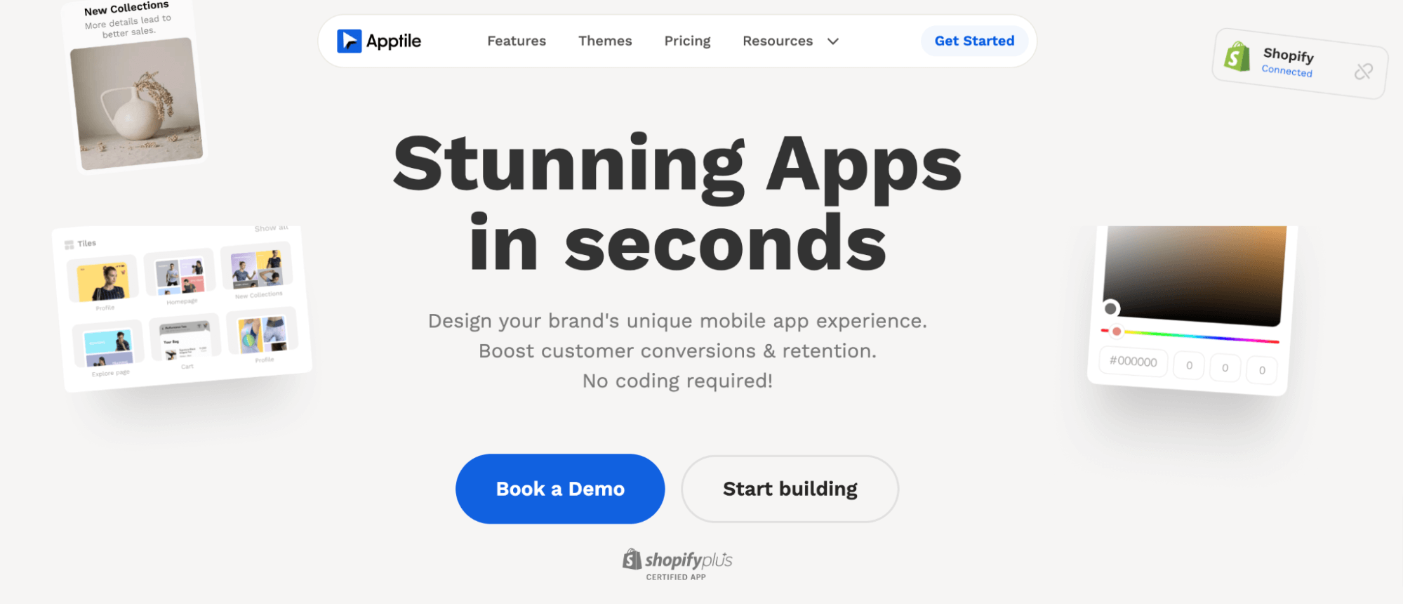 Apptile- mobile app builder website