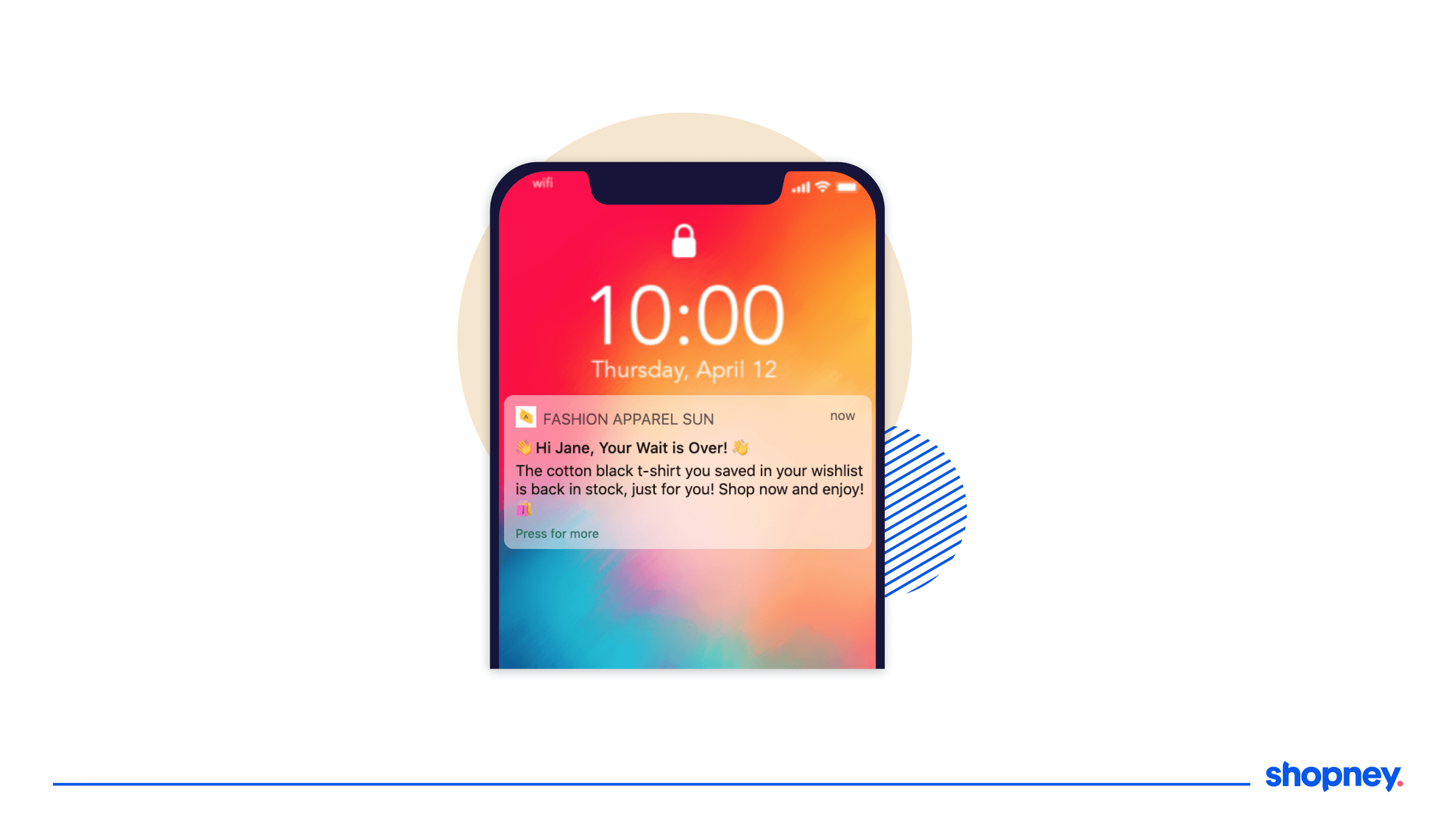personalizing the message in back in stock notification 