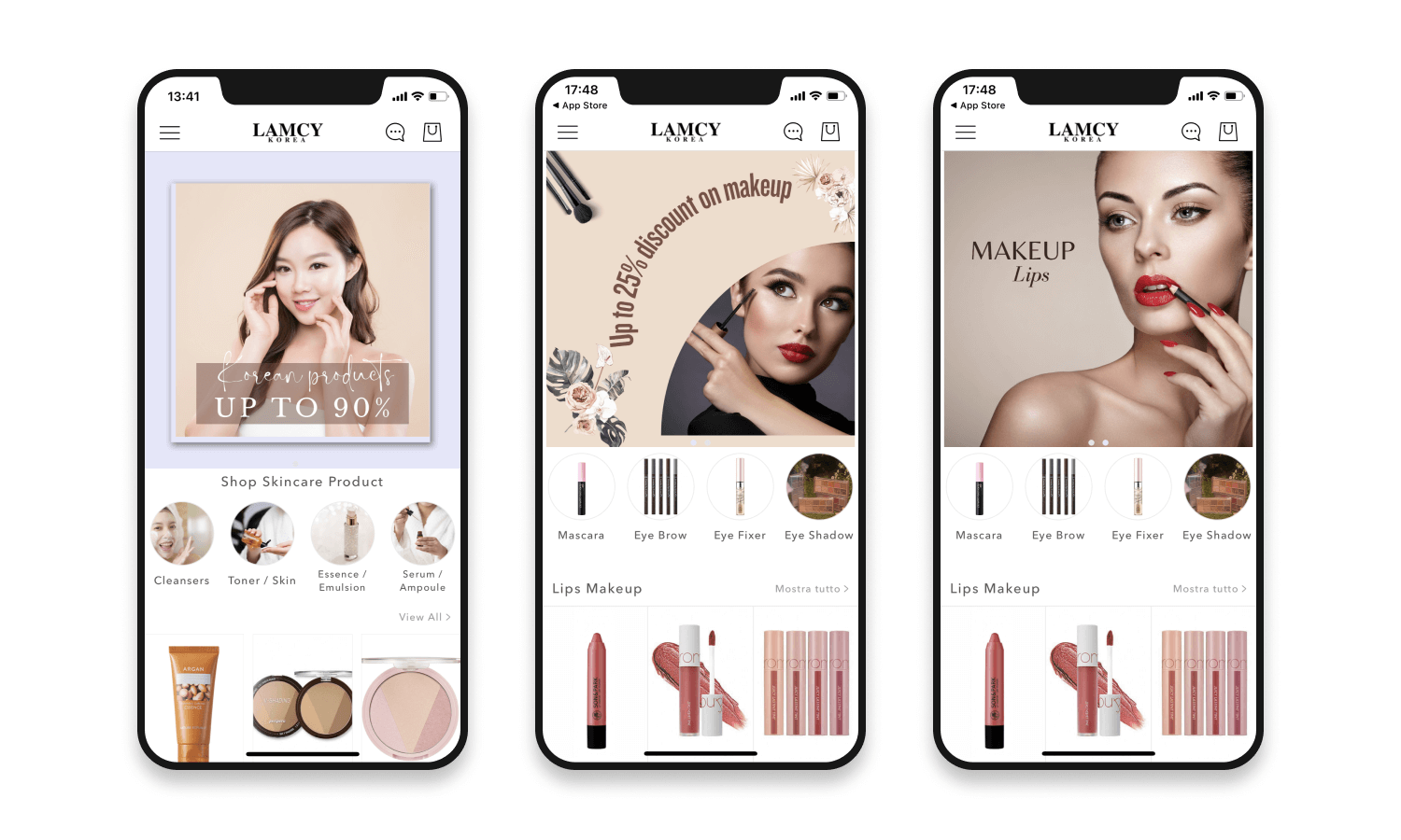 Top eCommerce Mobile App Design Examples - Lamcy Korea