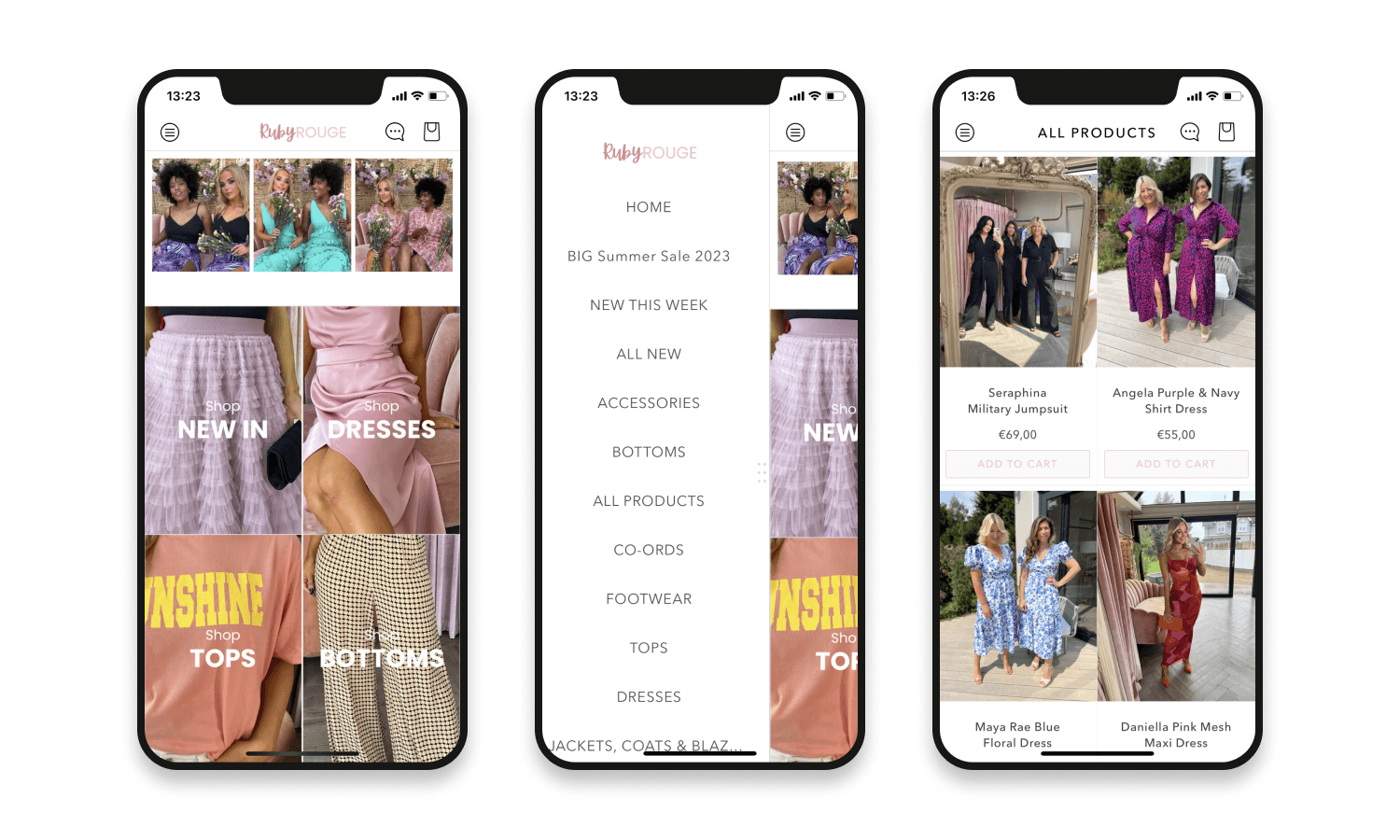 Top eCommerce Mobile App Design Examples - Ruby Rouge Boutique