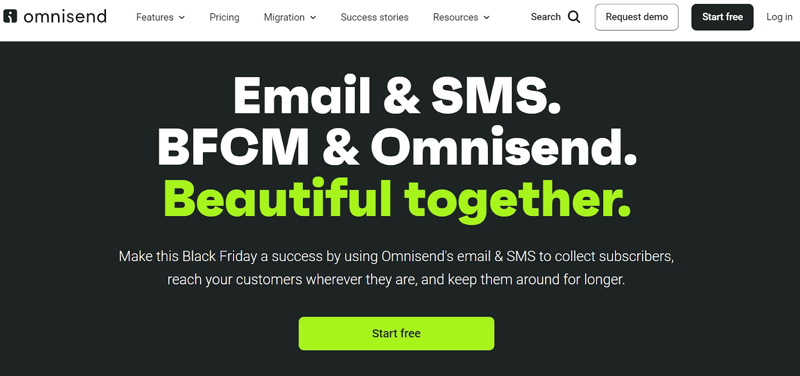 Omnisend website