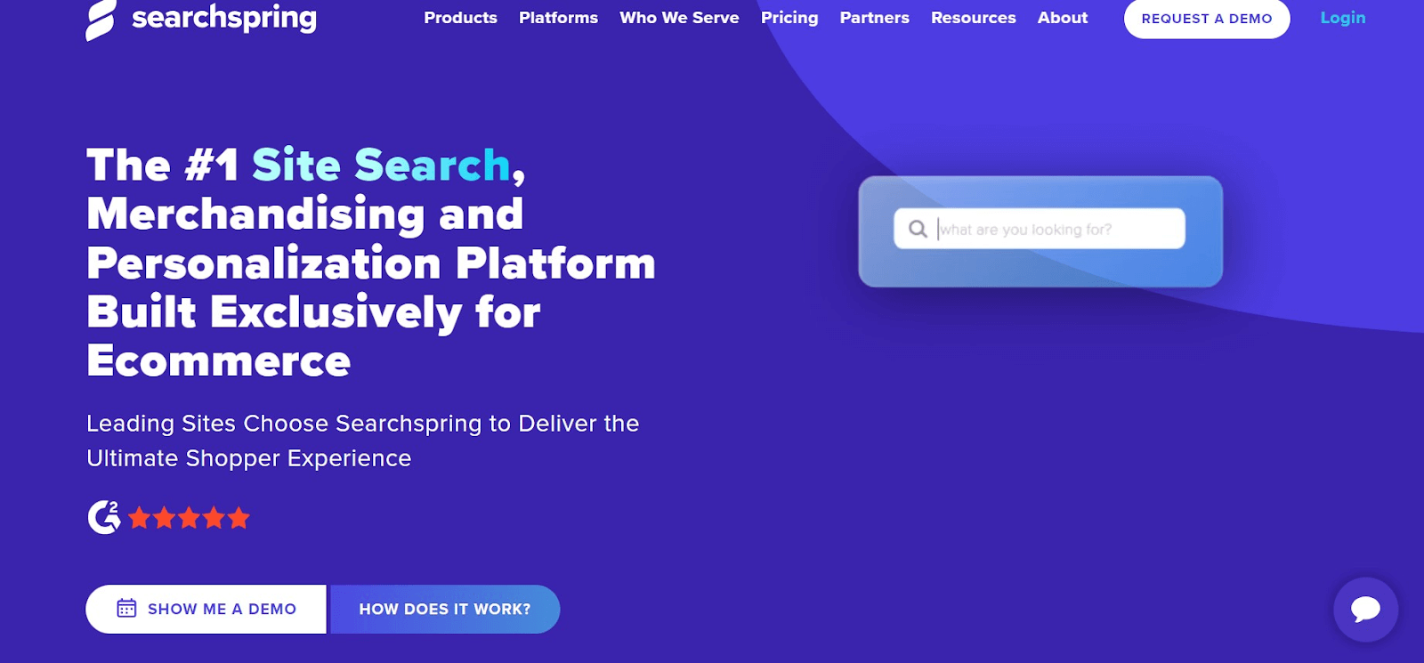 the website of Searchspring