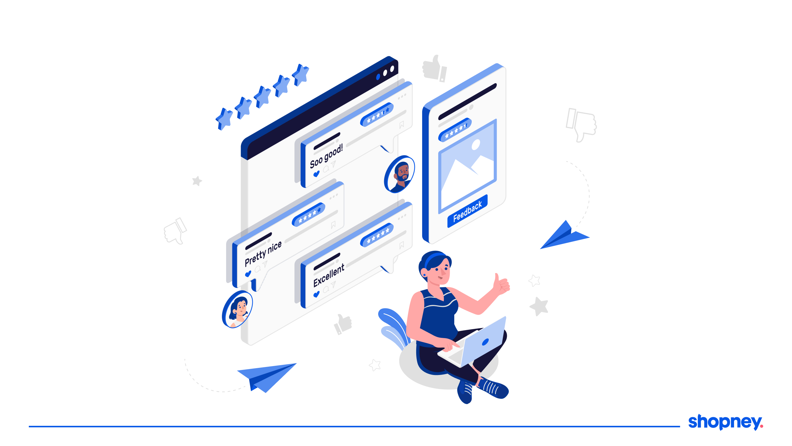 Illustration representing the collection of customer feedback