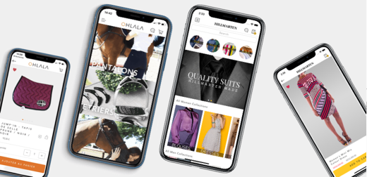 Different mobile app design screenshots