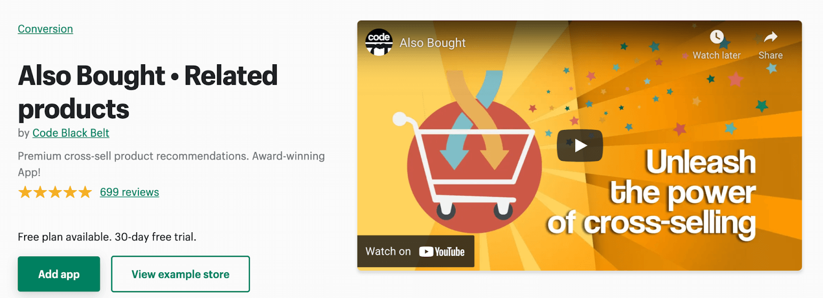 Shopify App Store- Also Bought-Conversion Rate