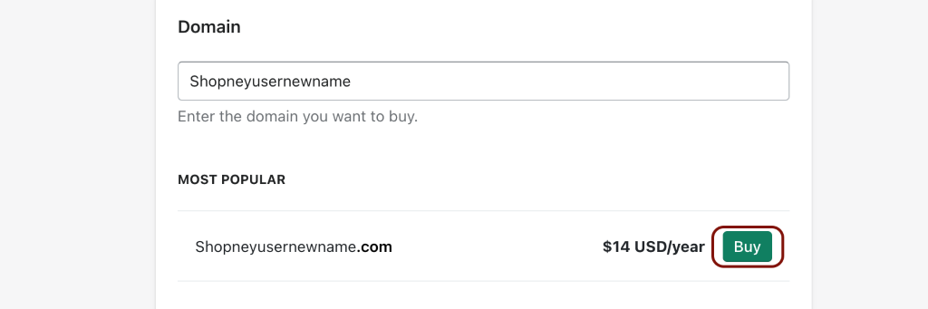 Shopify dashboard- Buy