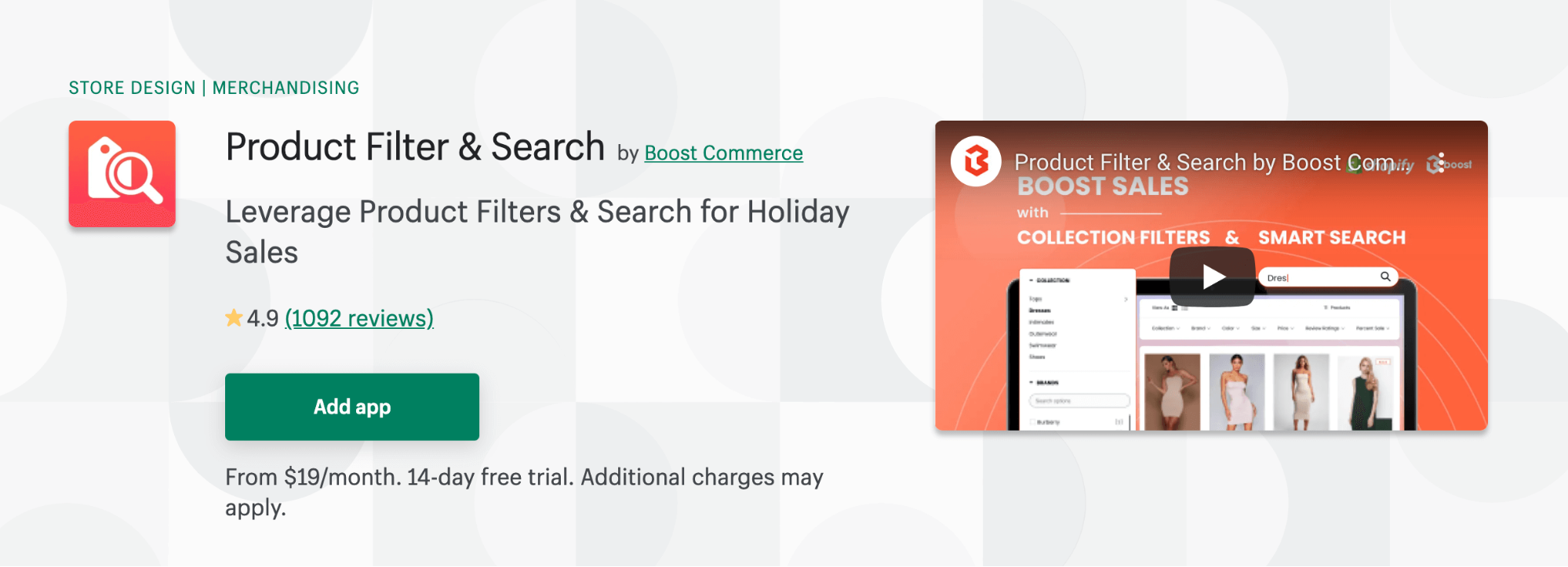Shopify App Store- Product Filter& Search