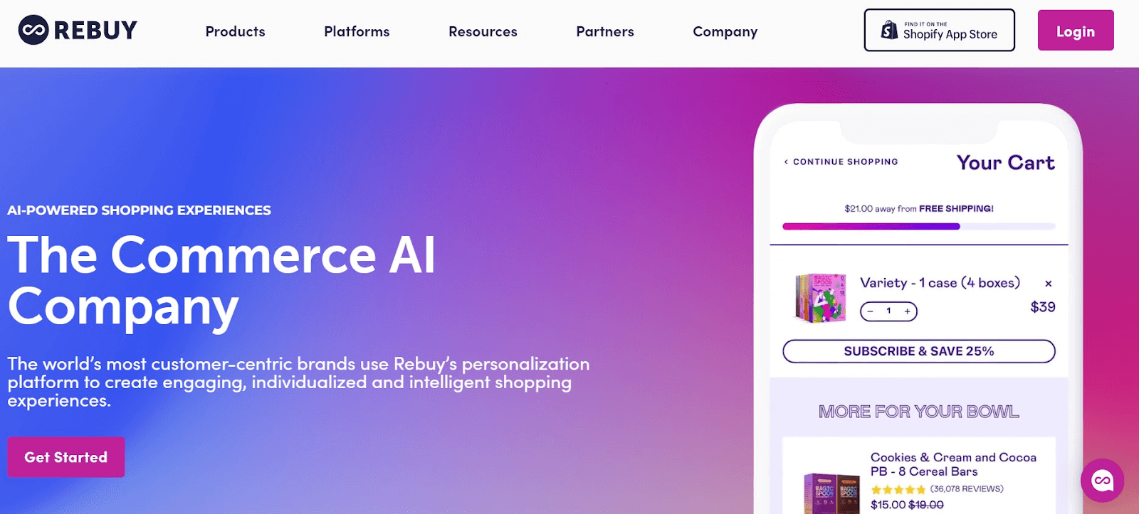 Rebuy's website