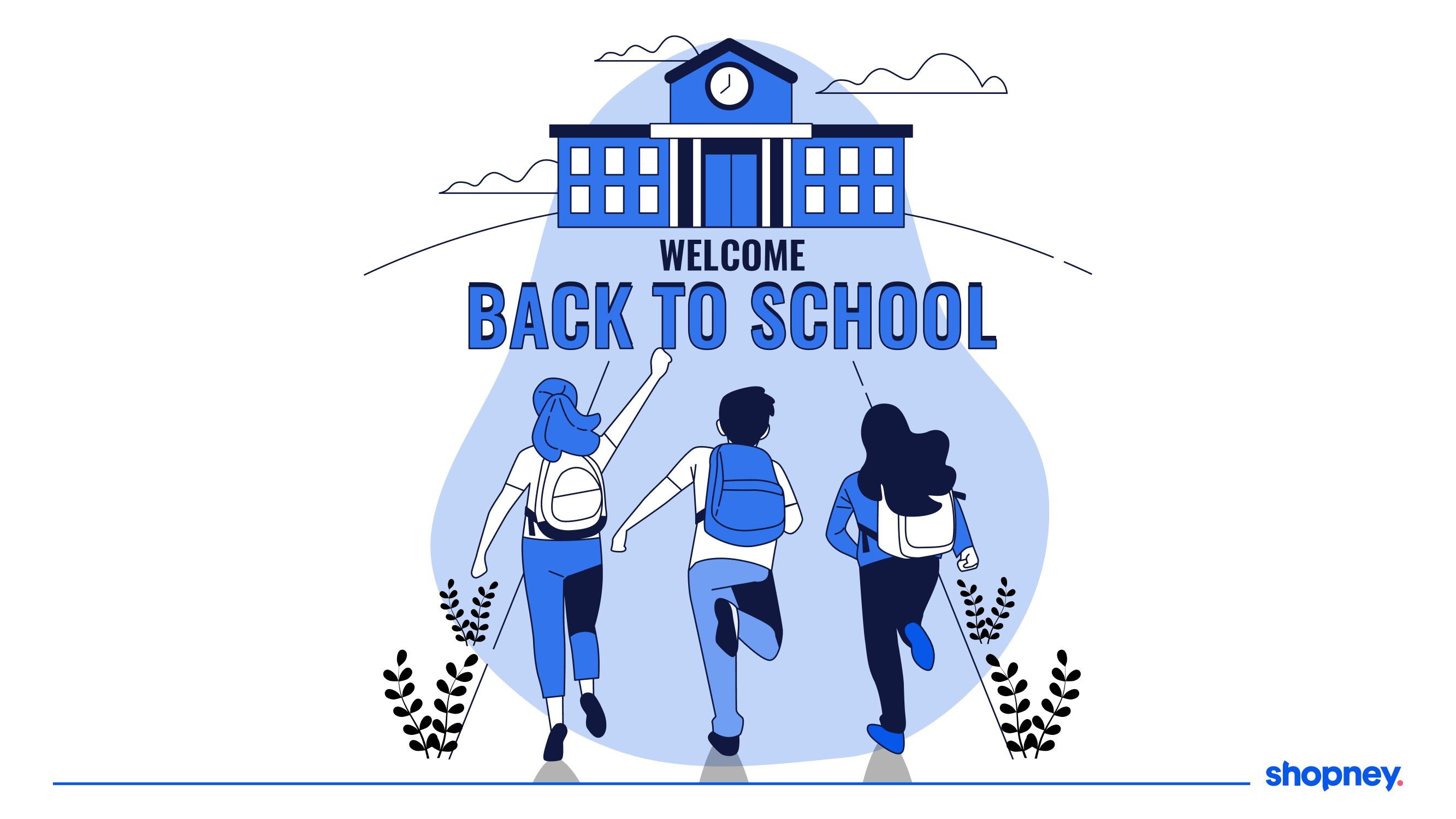 Illustration of the seasonal event of going back to school