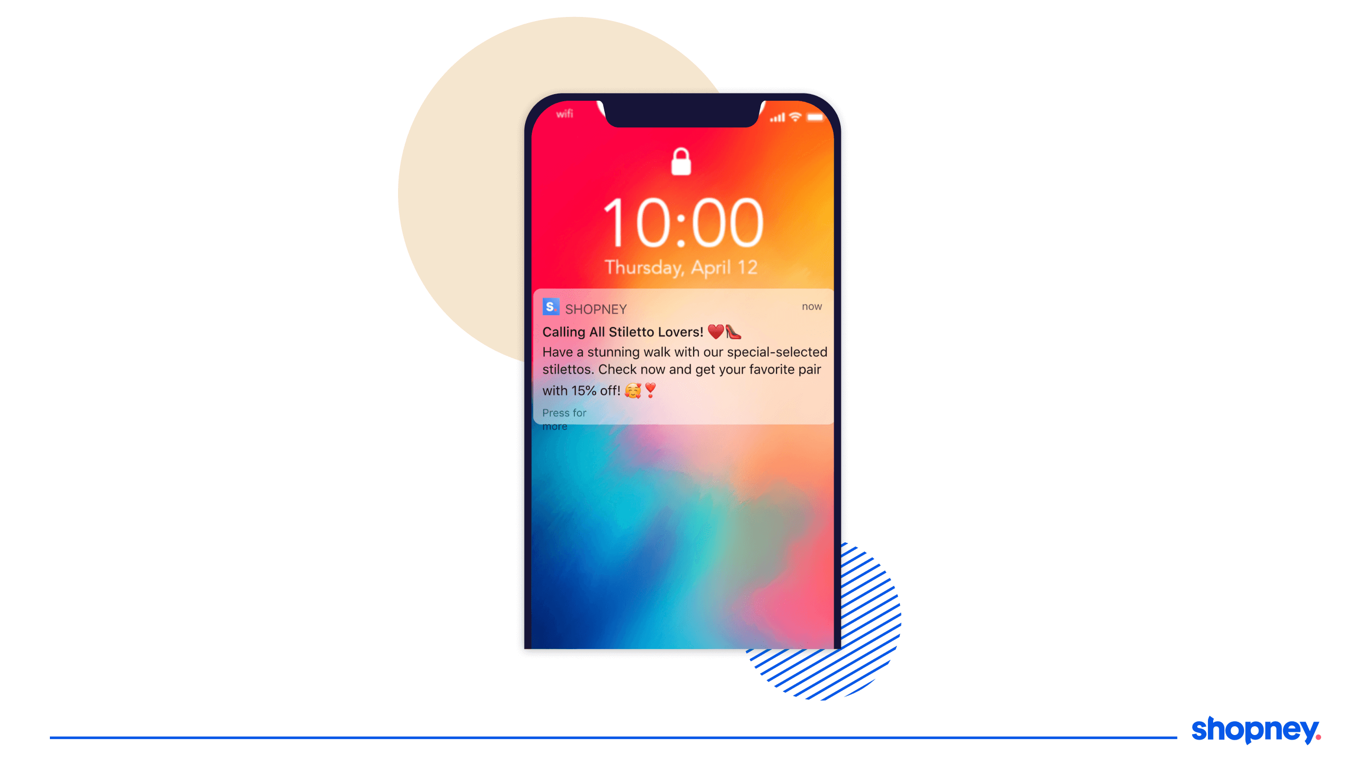 Promoting a discount through an app push notification