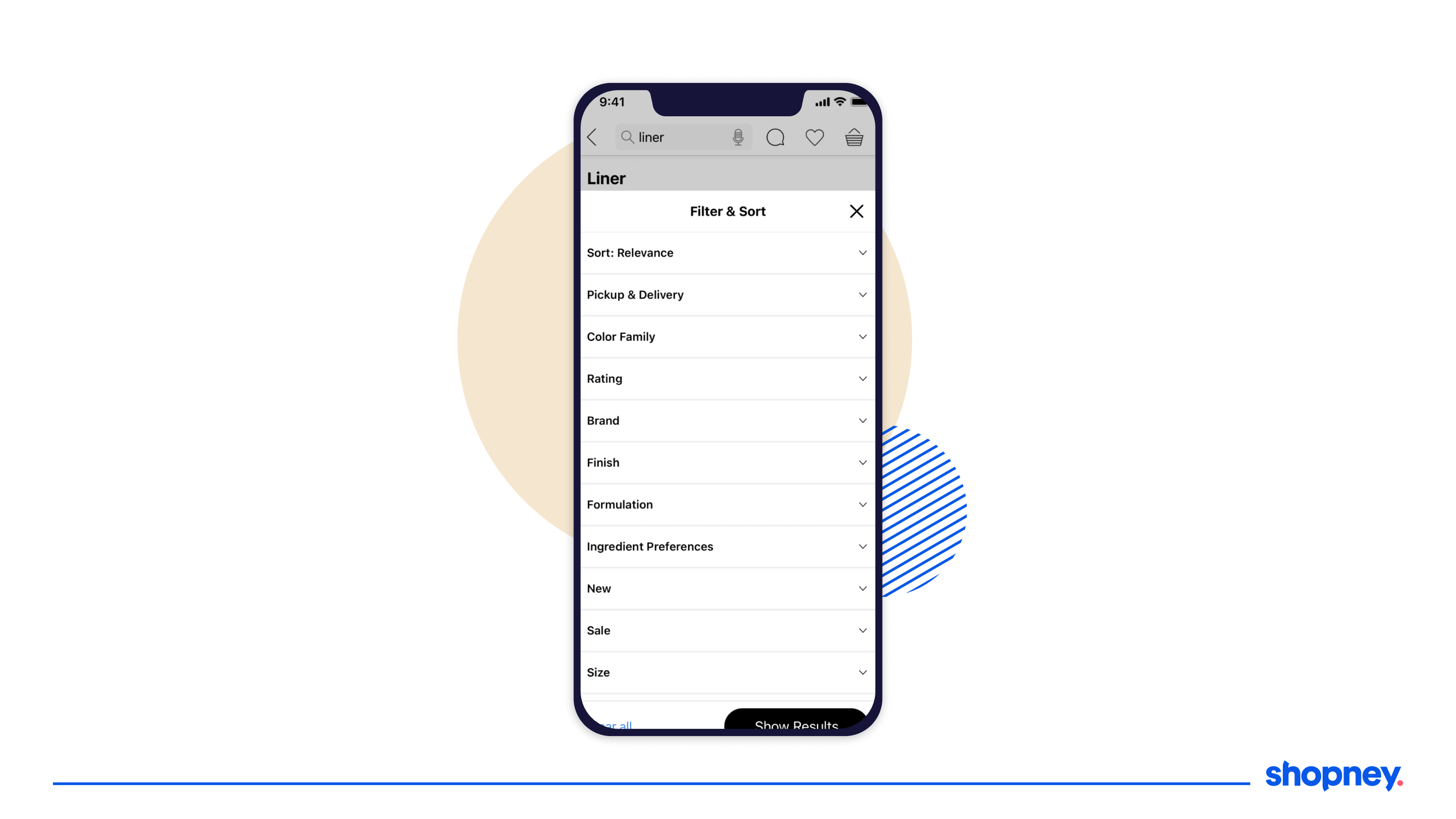 Sephora offering a ''filter and sort'' option on their mobile app