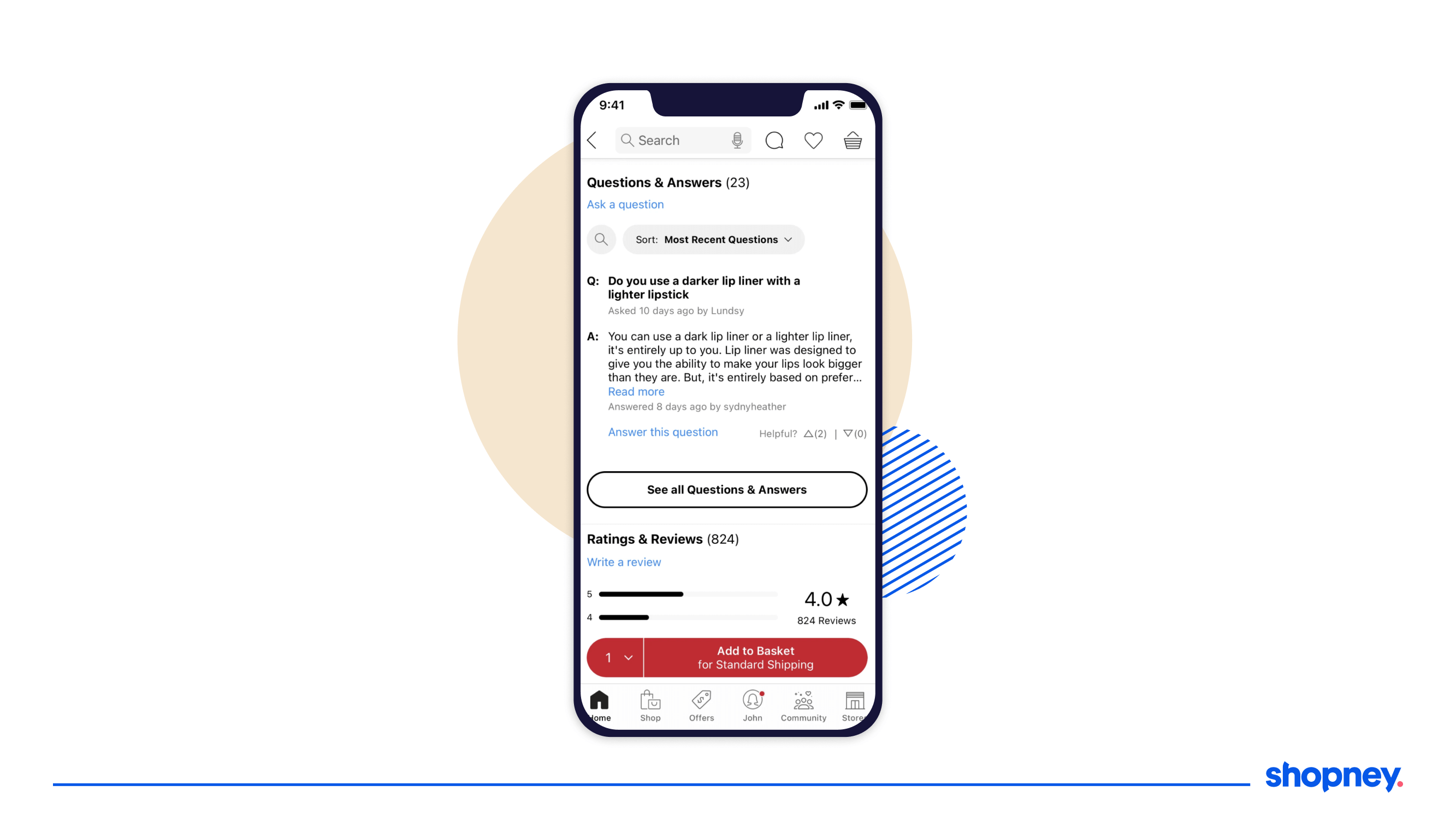 Community section of Sephora's mobile app