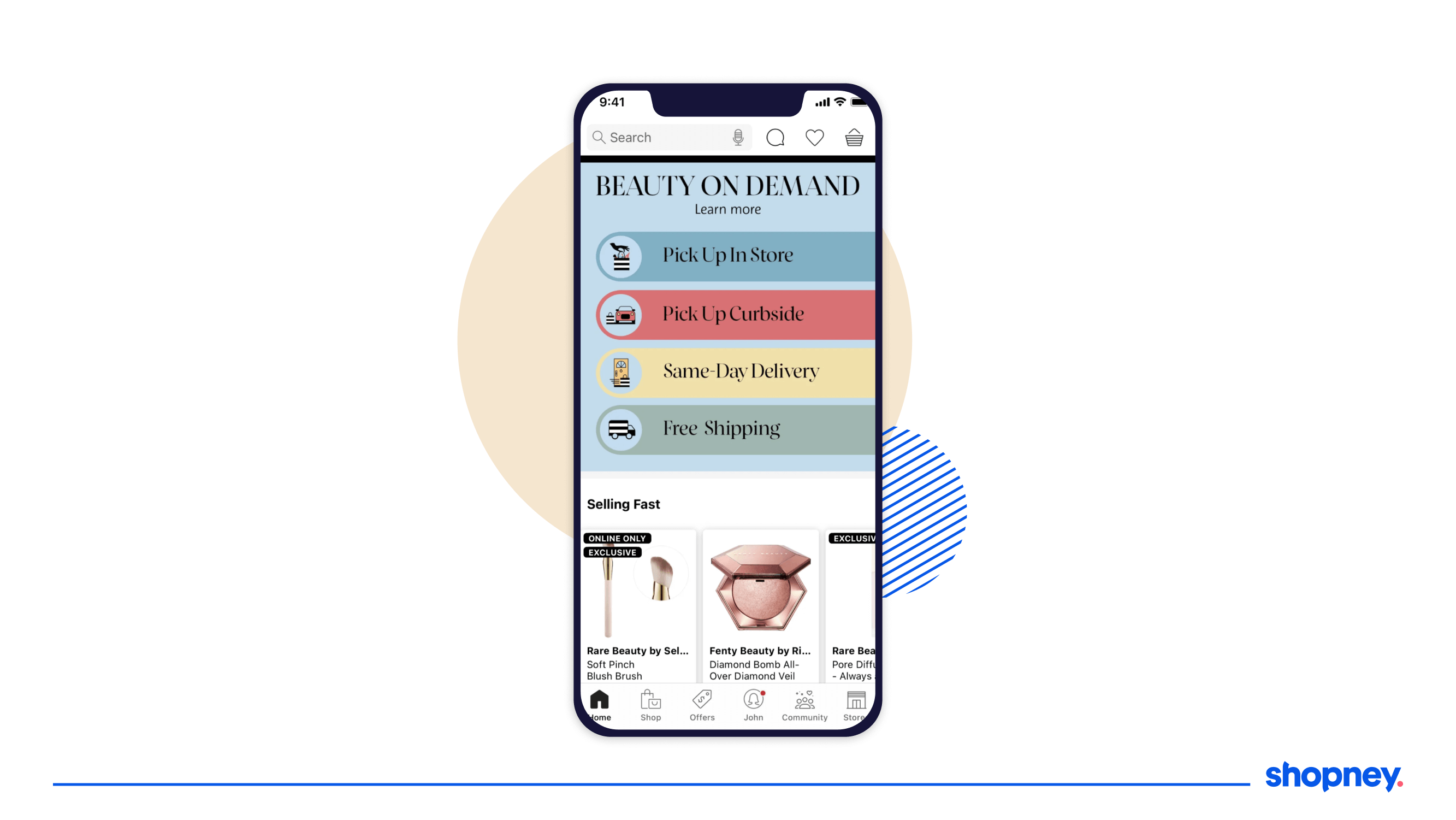 Mobile app screen showcasing products that are selling fast to create FOMO