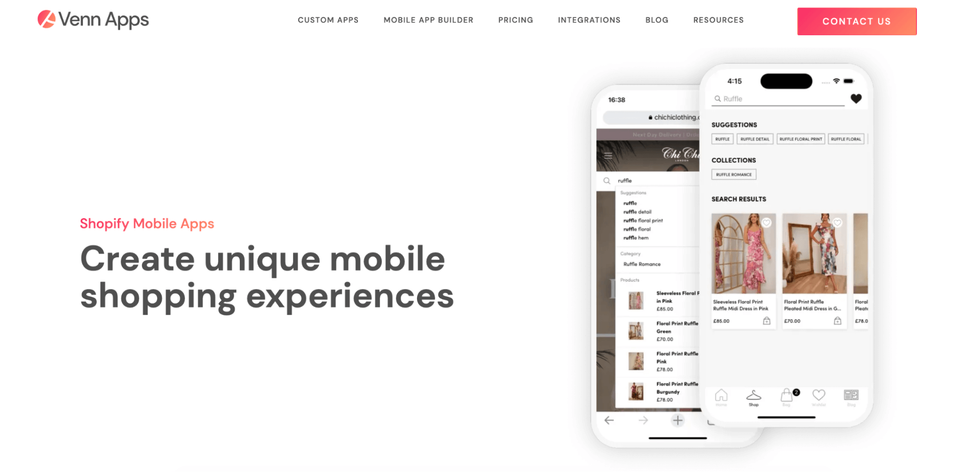 Venn Apps website homepage