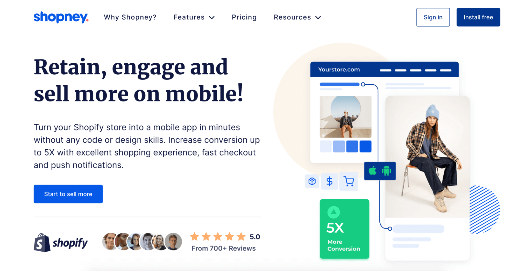 Shopney homepage